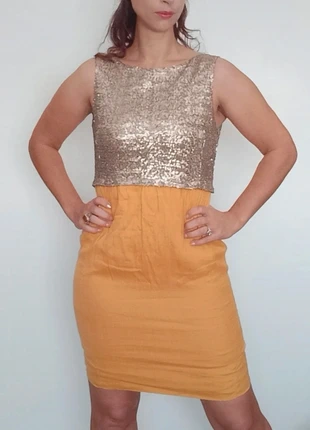 Robe de soirée sequins et lin taille 40, marque: Zyga, état: Très bon état, taille: L / 40 / 12, 12,90 €, 14,25 € Protection acheteurs (Pro) incluse