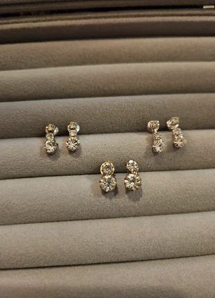 Lovely double crystal stud earrings, brand: CHIC, condition: Good, £2.99, £3.84 includes Buyer Protection