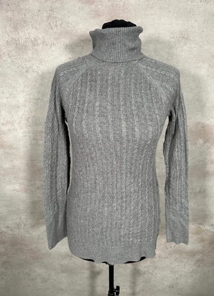 Pull Torsadé Vintage Cable Knit Hiver eddie bauer gris chiné, col roul, hiver, taille M, marca: Vintage Dressing, estado: Muito bom, tamanho: M / 38 / 10, €10.00, €11.20 inclui Proteção do Comprador Pro