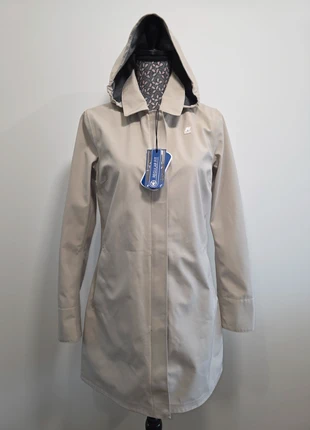 Manteau long parka imperméable K-way Mathilde bonded jersey beige taille M Neuve 🔥, merk: K-Way, staat: Nieuw met prijskaartje, maat: M / 38 / 10, € 259,00, € 272,65 inclusief Kopersbescherming Pro