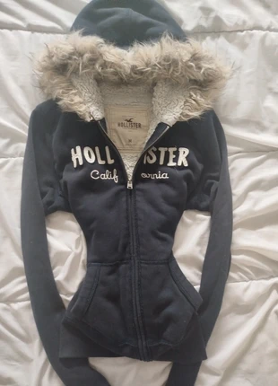 2000s rare gilet Hollister Bleu marine taille M capuche fourrure - y2k Gothique grunge vintage, marque: Hollister, état: Très bon état, taille: M / 38 / 10, 79,99 €, 84,69 € Protection acheteurs incluse