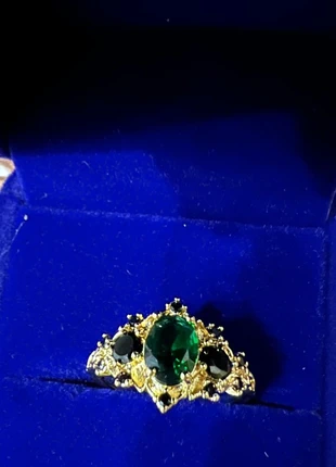 Green & Black Ring - New!, brand: NO LABEL, condition: New without tags, size: 18.1 mm / P½, £5.00, £5.95 includes Buyer Protection