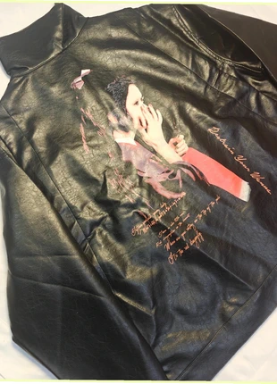 Printed Faux Leather Jacket – Unisex, état: Très bon état, taille: L, 69,00 €, 73,15 € Protection acheteurs incluse