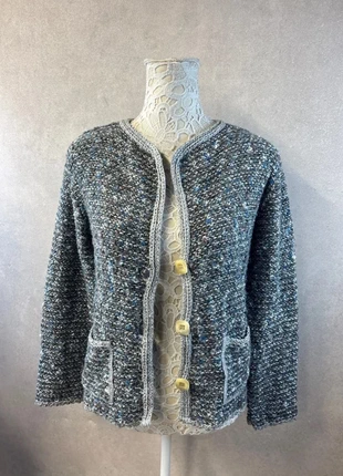 Gilet tricoté tweed multicolore à boutons – Marlene – Taille M – Lot MI33, merk: MARLENE, staat: Heel goed, maat: M / 38 / 10, € 9,00, € 10,15 inclusief Kopersbescherming Pro