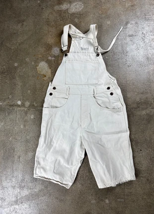 Salopette en jean blanche crème vintage courte femme taille M Commotion workwear - SAL1005, brand: Vintage Dressing, condition: Good, size: M / 38 / 10, €14.99, €16.44 includes Buyer Protection Pro