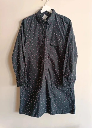 Robe-chemise Jolie Jolie Petite Mendigote noire à pois roses taille M, merk: Petite Mendigote, staat: Heel goed, maat: M / 38 / 10, € 15,00, € 16,45 inclusief Kopersbescherming