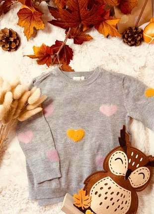 🧸 Pull gris à cœurs colorés – Orchestra – Taille 24 mois, brand: Orchestra, condizioni: Ottime, taglia: 24-36 mesi / 92 cm, €7.00, €8.05 include la Protezione acquisti