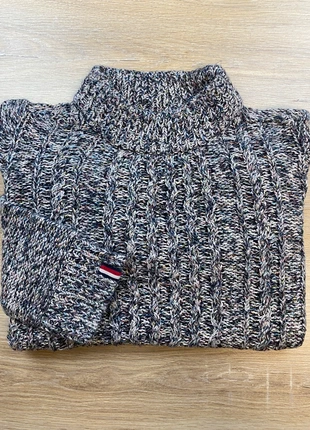 Pull col montant torsadé femme | Taille S | Tommy Hilfiger | Gris chiné multicolore |#Pu78, brand: Tommy Hilfiger, condition: Very good, size: S / 36 / 8, €15.00, €16.45 includes Buyer Protection