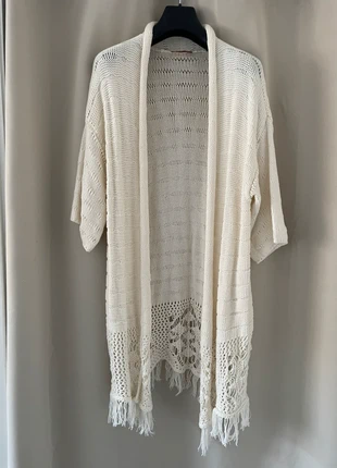 EDC by Esprit gebreid vest met franjes & gehaakte details – maat S, marca: EDC by Esprit, estado: Nuevo sin etiquetas, tamaño: S / 36 / 8, 9,50 €, 10,68 € Protección al comprador incluida