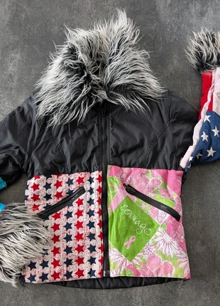 Veste enfant Reworks unique - Patchworks vintage fourrure fantaisie, marque: Re-Worked, état: Très bon état, taille: 12 ans / 152 cm, 10,00 €, 11,20 € Protection acheteurs incluse