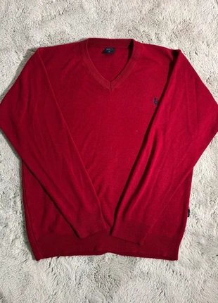 Pull Ralph Lauren Rouge col rond Logo brodé bleu - Taille M 007, brand: Ralph Lauren, condition: Very good, size: M, €25.00, €26.95 includes Buyer Protection