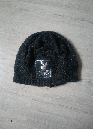 Berretto cappello cuffia donna in lana Playboy Playmate nera e argento, brand: Playboy, condizioni: Nuovo senza cartellino, taglia: Taglia unica, €11.90, €13.20 include la Protezione acquisti