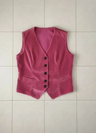 Gilet effet/style velours retro rose fuchsia – style Y2K chic vintage taille s, marque: Vintage Dressing, état: Très bon état, taille: S / 36 / 8, 38,90 €, 41,55 € Protection acheteurs incluse
