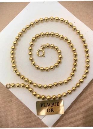 Élégant et raffiné collier maille boules plaqué or en 750/1000, brand: histoire d'or, condizioni: Ottime, €69.00, €73.15 include la Protezione acquisti