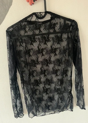 T-shirt manches longues dentelle, merk: sans marque, staat: Nieuw zonder prijskaartje, maat: M / 38 / 10, € 15,00, € 16,45 inclusief Kopersbescherming