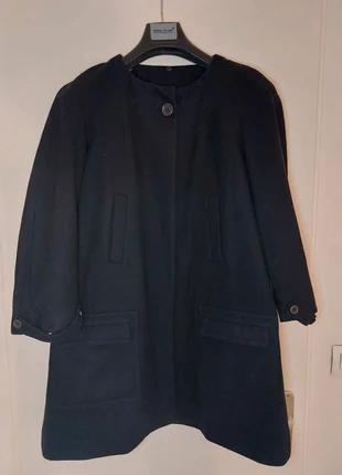 Manteau long Sandro bleu marine, 80% laine - Taille 40, marque: Sandro, état: Très bon état, taille: L / 40 / 12, 50,00 €, 53,20 € Protection acheteurs incluse