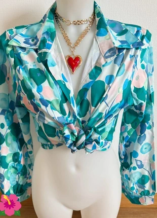 Du like chemise blouse bleu turquoise et blanche fleurie 🌹, brand: Atelier L, condizioni: Ottime, taglia: M / IT 42 / EU 38, €12.00, €13.30 include la Protezione acquisti