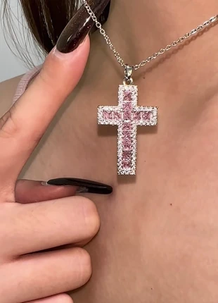 Pink Cross Necklace, brand: COQUETTE, condition: New with tags, €11.00, €12.25 includes Buyer Protection