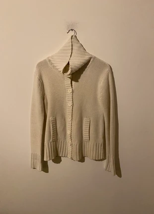 Gilet col montant veste femme XL blanc crème en maille, état: Très bon état, taille: XL / 42 / 14, 15,00 €, 16,45 € Protection acheteurs incluse