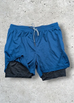 Short de running | Doublure intérieure, poche arrière et porte-serviette | Taille XXL | Bleu, condition: Very good, size: XL, €12.00, €13.30 includes Buyer Protection