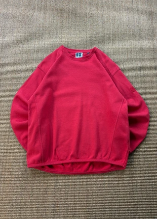 Pull Russell Athletic crewneck rouge uni coupe raglan minimal logo gris USA 2000s M mixte #0363, brand: Russell Athletic, condizioni: Ottime, taglia: M, €30.00, €32.20 include la Protezione acquisti Pro