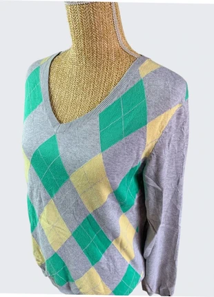 Pull Col v Tommy Hilfiger à carreaux - Taille L, brand: Tommy Hilfiger, condition: Very good, size: L / 40 / 12, €15.00, €16.45 includes Buyer Protection Pro