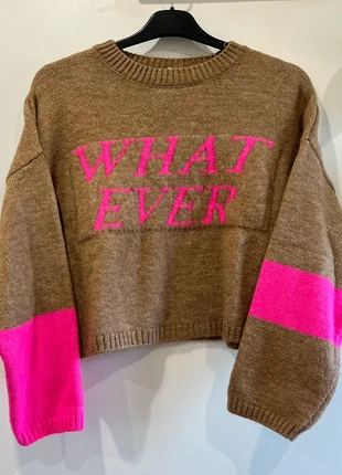 Pull court marron et rose, brand: Pimkie, condition: New without tags, size: M / 38 / 10, €8.00, €9.10 includes Buyer Protection