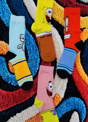 Lot de 4 paires de chaussettes Bob l’Éponge, neuves ultra fun neuves & ultra colorées 🌈., condition: New without tags, size: M | 39–42, €7.80, €8.89 includes Buyer Protection
