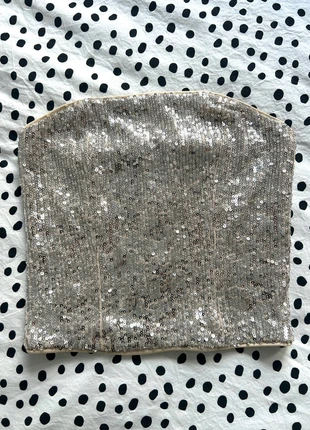 Glitter top H&M, merk: H&M, staat: Heel goed, maat: XS / 34 / 6, € 7,99, € 9,09 inclusief Kopersbescherming