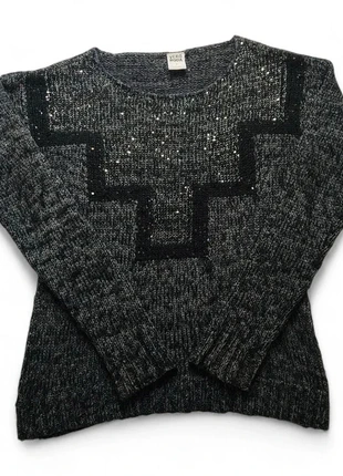 Pull maille Vero Moda gris chiné – Taille S – Motif croix brillante, brand: Vero Moda, condizioni: Ottime, taglia: S / IT 40 / EU 36, €11.00, €12.25 include la Protezione acquisti Pro