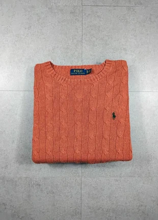 Pull orange Ralph Lauren torsade col rond laine Taille XL, marke: Ralph Lauren, zustand: Sehr gut, größe: XL, 45,00 €, 47,95 € inklusive Vinted-Käuferschutz