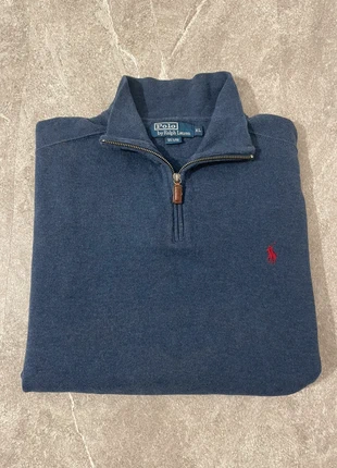 1/4 zip Ralph Lauren pull col camionneur bleu marine (a174, marque: Ralph Lauren, état: Très bon état, taille: L, 60,00 €, 63,70 € Protection acheteurs incluse