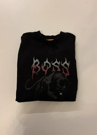 Hugo Boss Pullover – Schwarz mit Pantherprint, Größe M, marke: Hugo Boss, zustand: Neu, größe: M, 50,00 €, 53,20 € inklusive Vinted-Käuferschutz
