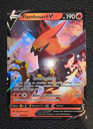 Flambusard V 029/185, marque: Pokémon, état: Très bon état, 3,00 €, 3,85 € Protection acheteurs (Pro) incluse
