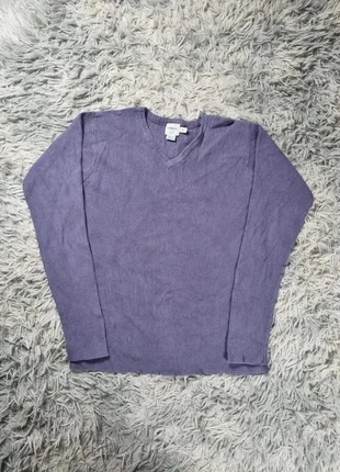 Pull vintage Calvin Klein Jeans Violet Col V Femme Taille M, merk: Calvin Klein, staat: Heel goed, maat: M / 38 / 10, € 12,00, € 13,30 inclusief Kopersbescherming Pro