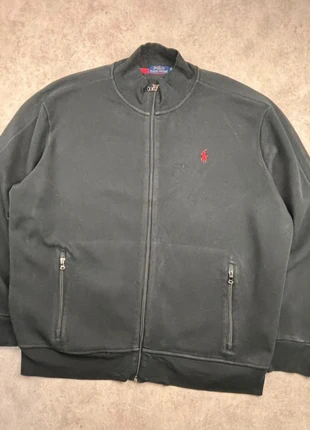 Pull / veste zippée Ralph Lauren noire logo brodé rouge - taille XL, brand: Ralph Lauren, condizioni: Ottime, taglia: XL, €44.90, €47.85 include la Protezione acquisti Pro