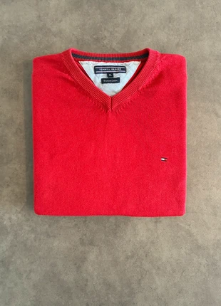 Pull Tommy Hilfiger Homme XL Rouge Col V Maille Fine Sweat Classique Crewneck, brand: Tommy Hilfiger, condition: Very good, size: XL, €25.00, €26.95 includes Buyer Protection