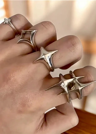 Lot de 4 bagues chrome, brand: CHROME, condition: New without tags, size: Adjustable, €12.00, €13.30 includes Buyer Protection