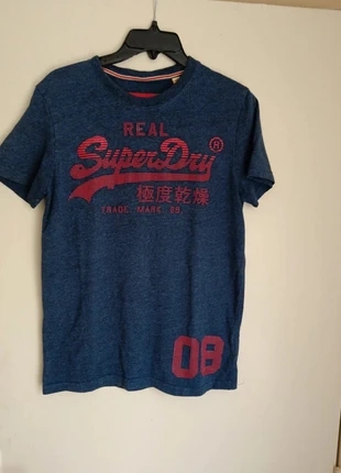 T-shirt homme Superdry taille S bleu chiné en coton et polyester, brand: Superdry, condition: Very good, size: S, €15.00, €16.45 includes Buyer Protection
