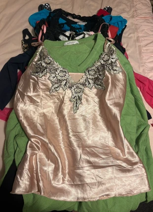 Satin Cami with embroidery, brand: Vintage, condition: Very good, size: M / 10, £15.00, £16.45 includes Buyer Protection
