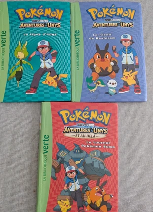 Lots de 3 livres de la bibliothèque Verte Pokémon Aventures à Unys Tome 10-11-12, état: Très bon état, 6,00 €, 7,00 € Protection acheteurs incluse
