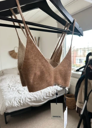 Jacquemus bralette top wol beige taupe M, merk: Jacquemus, staat: Nieuw met prijskaartje, maat: M / 38 / 10, € 70,00, € 74,20 inclusief Kopersbescherming