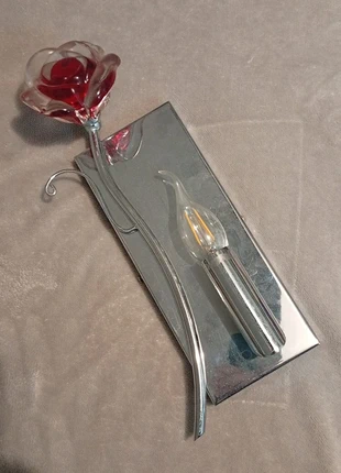 Applique da Muro Rosa in Vetro – Luce Romantica e di Design!, brand: CASA, condizioni: Ottime, €10.00, €11.20 include la Protezione acquisti