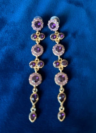 Orecchini lunghi color ametista e dorati, marque: Vintage Chic, état: Neuf sans étiquette, 10,00 €, 11,20 € Protection acheteurs incluse