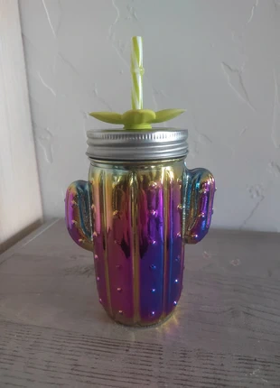 Jar cactus irisé Effet caméléon – style tropical – très bon état, marke: Cactus, zustand: Sehr gut, 2,90 €, 3,75 € inklusive Vinted-Käuferschutz