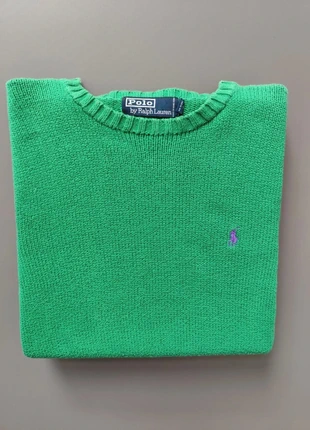 Pull Ralph Lauren col rond vert logos brodé violet taille S trés bon état, merk: Ralph Lauren, staat: Heel goed, maat: S, € 35,00, € 37,45 inclusief Kopersbescherming