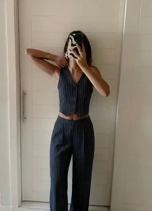 Ensemble top et pantalon rayé bleu marine femme taille S, marque: Claudus, état: Très bon état, taille: S / 36 / 8, 49,90 €, 53,10 € Protection acheteurs incluse