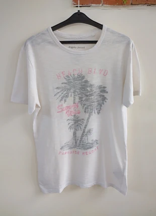 🪷 Beau tee-shirt à motif palmier 🪷, brand: Angelo Litrico, condition: Very good, size: S, €2.23, €3.04 includes Buyer Protection