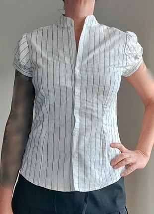 gestreifte Bluse, Puffärmel, Gr. 34, Vintage, wie NEU, brand: Vintage Dressing, condizioni: Ottime, taglia: XS / IT 38 / EU 34, €10.00, €11.20 include la Protezione acquisti