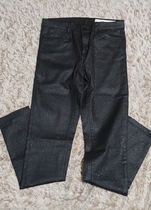 Pantalon noir pailleté – Taille 36, marque: Esmara, état: Neuf sans étiquette, taille: S / 36 / 8, 4,00 €, 4,90 € Protection acheteurs incluse